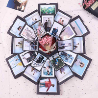 Coffret Cadeau Saint-Valentin 2025 Design Polygon pour Femme – Bougie en Matériaux Recyclés, Forme Personnalisée, Surprise Explosive pour Boîte Cadeau