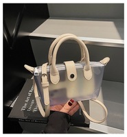 Nouveau sac à bandoulière transparent en PVC couleur bonbon pour femme, petite pochette pour téléphone, sac à bandoulière en cuir transparent avec sangle détachable