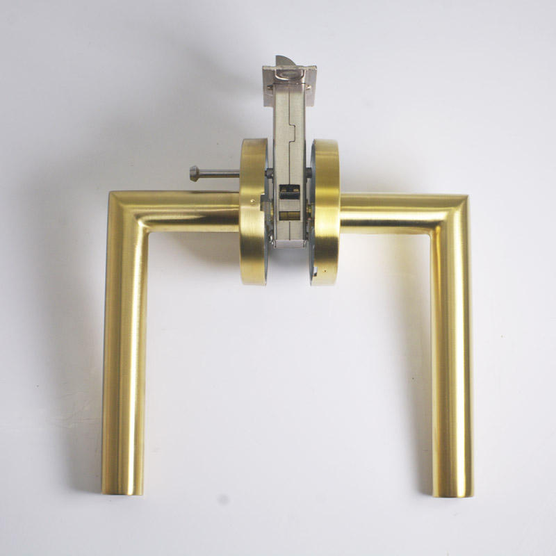 Door handle with privacy latch