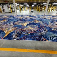 Lot de tapis Axminster 80% laine 20% nylon, prêt à expédier, bleu, pour la maison, l'hôtel, revêtement de sol en rouleau, réversible, résistant aux taches, banquet, casino