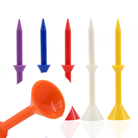Logo personnalisé plusieurs couleurs durables Tees de golf petits accessoires de golf double couche solide en plastique ABS Tees de golf