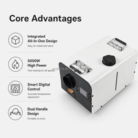 Chauffage de stationnement diesel OkyRie AX55H à faible bruit (<55 dB) avec capteurs intelligents et protections multiples de sécurité, machine de chauffage tout-en-un 5 kW
