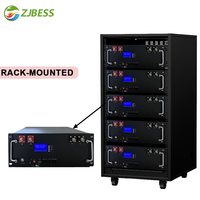 Batterie au lithium Lifepo4 montée sur rack 100Ah 200Ah pour stockage d'énergie solaire 5kWh 10kWh 48V 51.2V