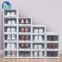 Caixa de sapatos para gavetas, caixa de plástico transparente para armário de sapatos, caixa de armazenamento