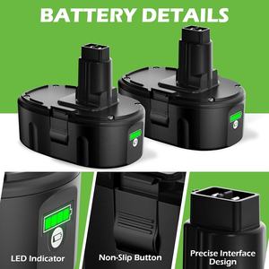 Batería de Repuesto de Iones de Litio de 6.0Ah para <span class=keywords><strong>Dewalt</strong></span> <span class=keywords><strong>18V</strong></span> XRP Ni-Cad Ni-Mh <span class=keywords><strong>DC9096</strong></span> DE9095 DE9096 DW9096 DW9098 Baterías <span class=keywords><strong>18V</strong></span> XRP - Product Image 3