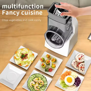 <span class=keywords><strong>Râpe</strong></span> <span class=keywords><strong>à</strong></span> légumes <span class=keywords><strong>électrique</strong></span> rotative automatique pour la cuisine, hachoir <span class=keywords><strong>à</strong></span> viande multifonctionnel, lames en acier inoxydable - Product Image 3