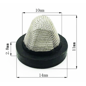 Filtro de malla metálica Jiajie de 10 mm x 14 mm de acero inoxidable, filtro de precisión para líquidos, para manguera de jardín, grifo de ducha, purificador de agua - Product Image 1