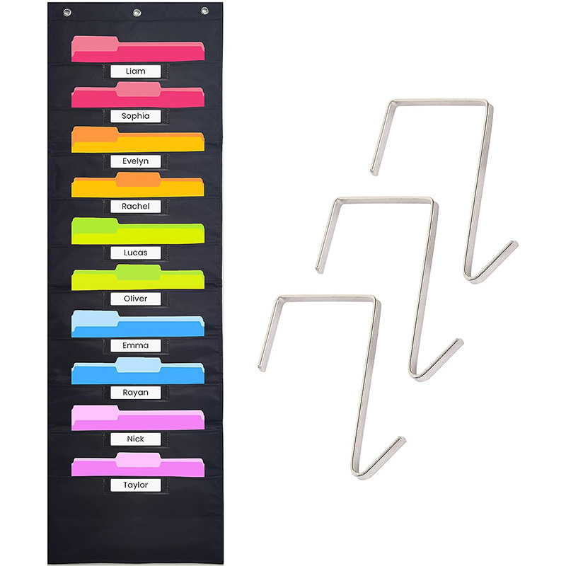 Single row 10-compartment business card holder