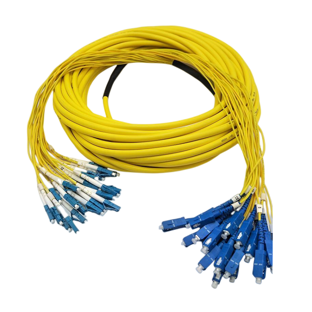 Hot sale Fibre Optic Pre-Terminated Breakout Cable 24 Core single mode simplex fc upc to sc upc patch cord
