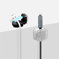 MIXWARES Juego de Clips Adhesivos y Magnéticos para Organización de Cables - Soporte Organizador de Cables de ABS para Escritorio, Pared, Almacenamiento en Sala de Estar