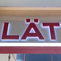 Enseignes extérieures pour devanture Logo en acrylique Enseigne avec lettres de canal illuminées Logo LED avant arrière éclairé Enseigne LED 3d personnalisée pour les entreprises