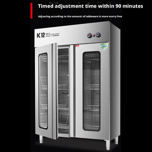 Sterilizzatore Elettrico Commerciale HELAXEN ad Alta Temperatura con Circolazione d'Aria Calda / Armadio Sanificante in Acciaio Inox 2200W per Scuole - Product Image 6