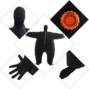 Disfraz Inflable de Ninja Enmascarado, Grande, de Terylene, con Serigrafía, Color Amarillo, <span class=keywords><strong>para</strong></span> Adultos, <span class=keywords><strong>Halloween</strong></span>, Mascota, en Oferta - Product Image 1