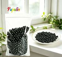 Bulk gemengde fruitbonbons, zure en zoete jelly bean snoepjes in balletjesvorm, halal, uitdagende zwarte kauwgom, zelfde kleur, meerdere smaken