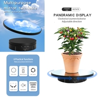 Table de stand d'affichage USB de 22cm à prix réduit Mini télécommande accessoire de photographie miroir en plastique support de plateau tournant