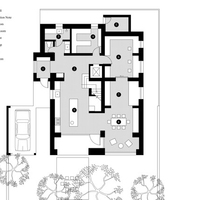 Plan d'étage et rendu 3D personnalisés de villa moderne en terre cuite et bois, avec services de consultation approfondie