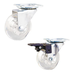 Grenzüberschreitend Angepasste 1,5 2 3 Zoll Rollen PU Polyurethan Nylon <span class=keywords><strong>PP</strong></span> TPR Transparente Kristallräder Kinderwagen-Bremse - Product Image 5