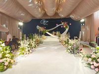 Décoration de plafond de tente de mariage personnalisée, tissu décoratif élégant, draperie décorative