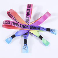 Pulsera de Tela Personalizada con Cierre de Plástico Ajustable e Impresión de Logotipo