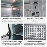 Friteuse à Air Électrique et Four Grille-Pain Professionnel avec Plaques Chauffantes et Porte Vitrée