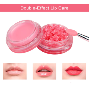 6 saveurs Vegan Fruit Lip Scrub 2 en 1 Moustirzing Lip Balm Care Mask Private Label Pink Your Logo Sugar Lip Scrub - Product Image 5