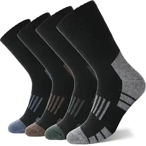 Походные Носки из мериносовой шерсти, теплые зимние увлажняющие носки с подушкой