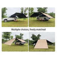 Auvent de voiture imperméable à 270 degrés, tente portable pour le camping en plein air, auvent de plage pour SUV, camionnette, véhicule tout-terrain 4x4