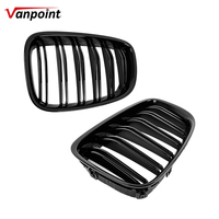 Gril Depan Double Slat Gloss Black untuk BMW Seri 5 GT F07 528i 535i 550i 2009-2017 Gaya M Sport