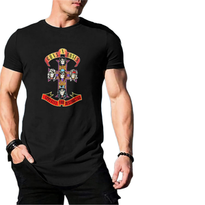 Camiseta de Manga Corta para Hombre Guns <span class=keywords><strong>N</strong></span>' <span class=keywords><strong>Roses</strong></span> Appetite, Estampado por Transferencia de Calor de Música Rock, 100% Algodó<span class=keywords><strong>n</strong></span>, 180g, Ajuste Holgado, Estilo Casual - Product Image 2