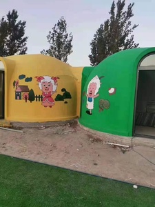 Case soleggiate e case moderne prefabbricate case modulari <span class=keywords><strong>casa</strong></span> <span class=keywords><strong>casa</strong></span> rotonda a forma di cupola modulare campeggio Hotel - Product Image 4