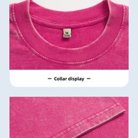 T-shirt vintage délavé uni avec logo personnalisé en relief, 230g, style américain, marque de mode, manches courtes, pur coton pour homme