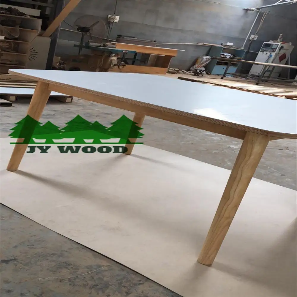 Table en contreplaqué, meuble en bois massif, offre spéciale, hpl