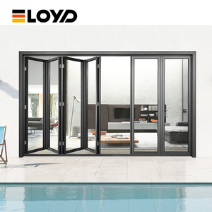 <span class=keywords><strong>Porte</strong></span> accordéon en aluminium, verre et acier Eloyd, <span class=keywords><strong>porte</strong></span> patio pliante, économie d'énergie, design pliable pour villas, extérieurs, hôtels, pour l'extérieur - Product Image 2
