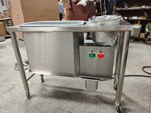 F030 Shineho <b>High</b> Quality Equipment Stainless Steel Commercial Breading <b>Table</b> With Motor for Restaurant <b>Kitchen</b> Breading <b>Table</b> f - Product Image 4