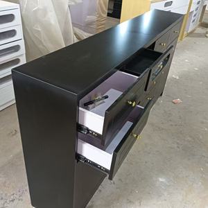 Nail Salon Station Set Black Manicure <b>Desk</b> <b>Large</b> Storage Drawer Cabinet for Beauty Spa - Product Image 5