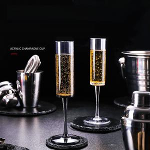 الجملة غير قابلة للكسر PC البلاستيك زجاجات الشمبانيا المربعة الاكريليك مزامير الشمبانيا نظارات أكواب بلاستيكية كأس النبيذ الزجاج - Product Image 6
