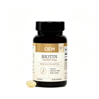 Biotine 10000 mcg en gélules pour une absorption maximale, favorise la santé des cheveux, de la peau et des ongles, facile à avaler, 120 unités