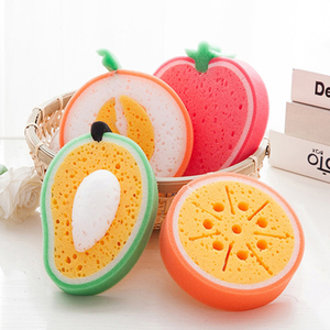 Wholesale Interesting Soft Fruit Scrub Sponge For Bath-Kids Fun Shower Time Sponges For Children Boys And Girls