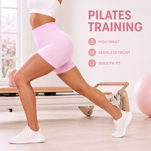 Shorts de Yoga de Alta Elasticidad para Mujer, para Pilates, Sin Costuras, Ajuste Ceñido, Cómodos para la Piel, Shorts Deportivos - Product Image 5