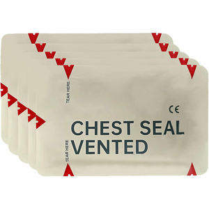 Medische Kwaliteit Noodtrauma <span class=keywords><strong>Hydrogel</strong></span> Dressing 4 Kanalen Ventilatieopeningen Borstafdichting - Product Image 1