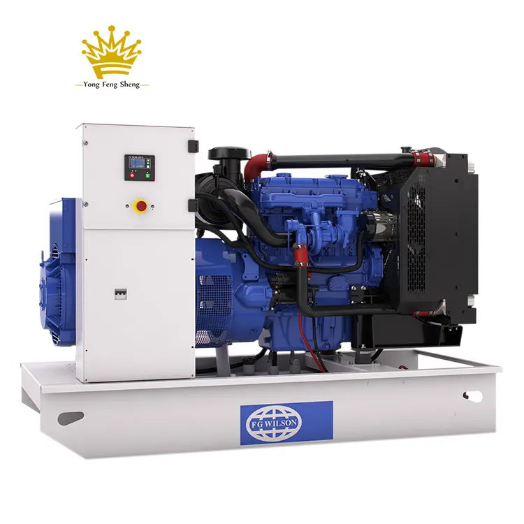high quality FG wilson engine generator 88KVA 110KVA KW power AC 400V electric open diesel generator