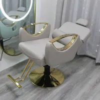 Yayou Meilleure vente Fauteuil de coiffure inclinable à 175 degrés, style incliné, avec structure en contreplaqué, base chromée et repose-pieds en acier