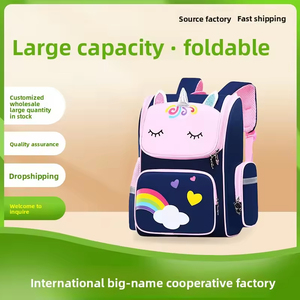 Dễ Thương Cô Gái 'Unicorn Ba Lô Dây Kéo Đóng Cửa Thời Trang Phong Cách Phim Hoạt Hình Mô Hình Không Thấm Nước Ánh Sáng Cho 3 Học Sinh Lớp Để Sử Dụng Trường Học Hàng Ngày - Product Image 5