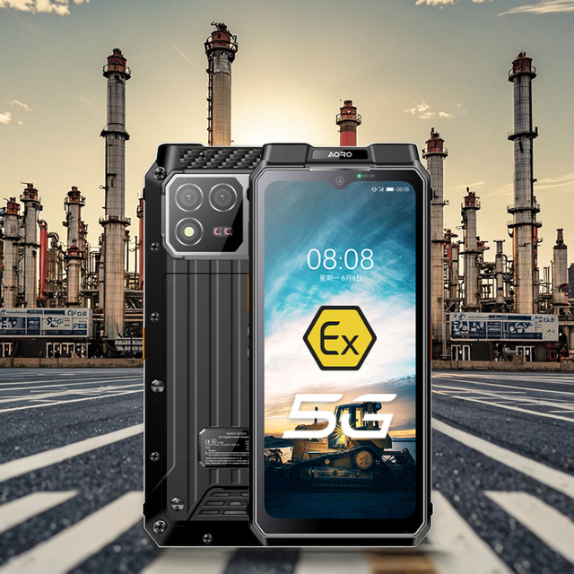 Aoro M8 5G Smartphone POC Phone Intrinsically Safe Explosives ATEX IECEx Zone 2 Intrinsically Safe Explosion Proof Rugged Phone