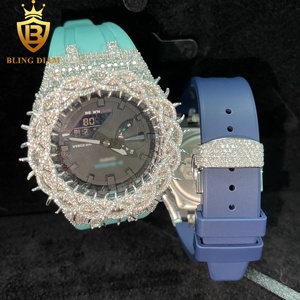 Ice out vvs đầy đủ moissanite D màu vvs-đồng hồ-Gai bustdown bán vượt qua Kim Cương Tester GRA giấy chứng nhận bán buôn - Product Image 4