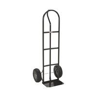 Hanak Chariot à main pneumatique en acier d'une capacité de 600 lb, pneus de 10 pouces, finition en poudre, plate-forme pliable à quatre roues OEM
