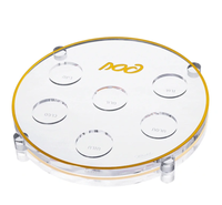 Assiette de Seder ronde personnalisée en acrylique, assiette de Pessa'h avec motif imprimé, plateau de Seder en Lucite pour la Pessa'h juive