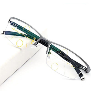 Высококачественные бифокальные очки для чтения в деловом стиле для женщин и мужчин, очки в металлической оправе с пресбиопией зрения + 1,0 до + 4,0 - Product Image 6