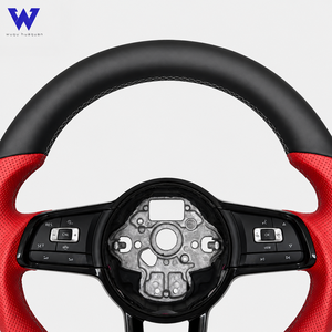 Proveedor Directo, Volante de Cuero Negro y Rojo Compatible con Volkswagen BORA, BORATDI, CADDY, <span class=keywords><strong>GOLFGTD</strong></span>, GOLFGTI, JETTA, POLO - Product Image 4