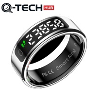 Anneau intelligent R11 étanche 5 ATM, 3,3 g, en acier inoxydable, moniteur de fréquence cardiaque, d'oxygène sanguin, de sommeil, de santé, podomètre, suivi de la distance parcourue, suivi de la forme physique